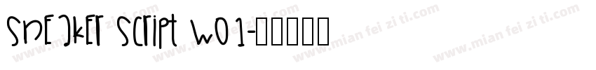 Sneaker Script W01字体转换